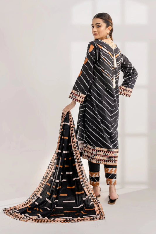 3PC Printed Unstitched Lawn Suit KLA-3288 Printed KHAS STORES