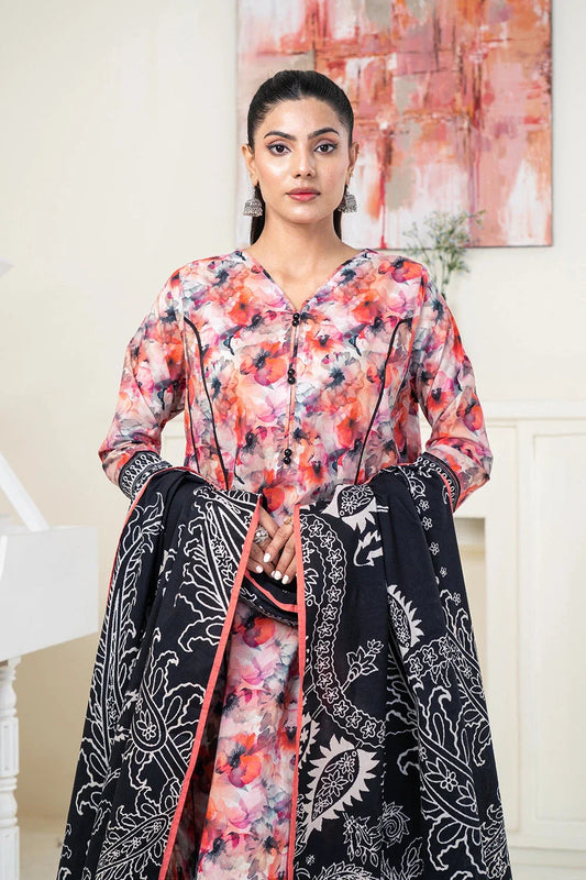 3PC Printed Unstitched Lawn Suit KLA-3400 Printed KHAS STORES
