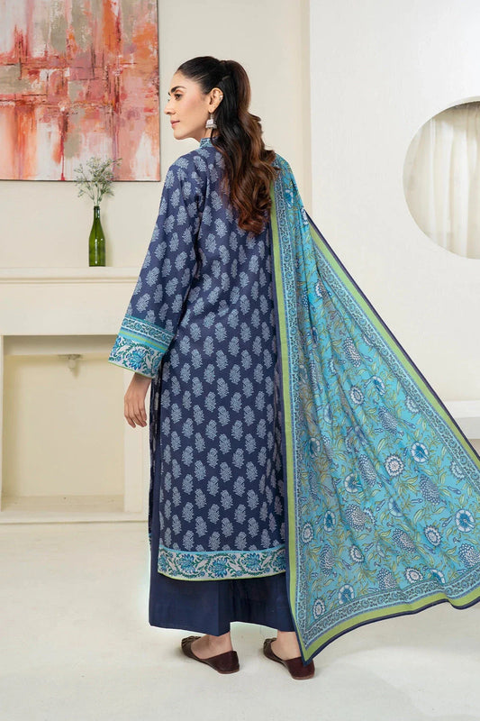 3PC Printed Unstitched Lawn Suit KLA-3415 Printed KHAS STORES