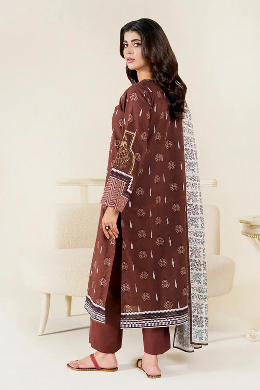 3PC Stitched Embroidered Lawn Suit | KL-RTW-3896 Embroidered KHAS STORES