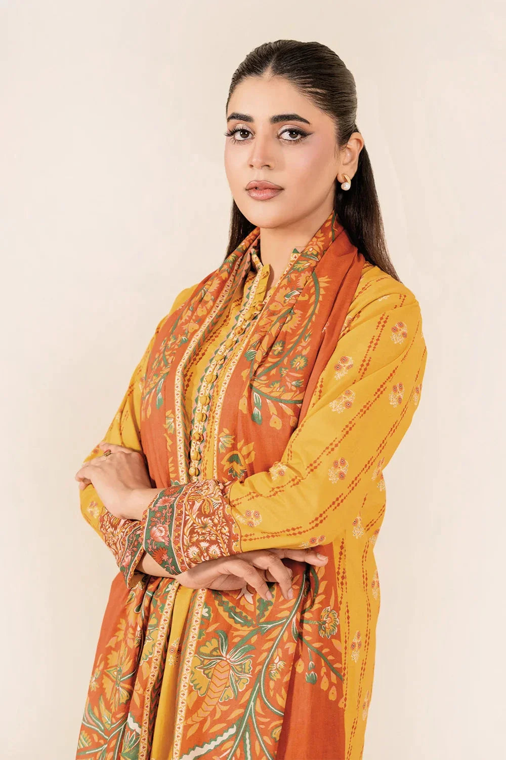 3PC Stitched Printed Lawn Suit | RTW-KLA-3887 Printed KHAS STORES