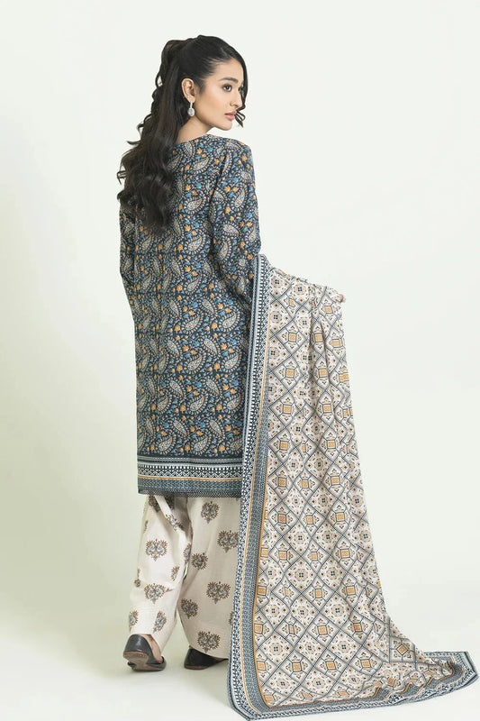 3PC Unstitched Printed Lawn Suit | KLA-3714 Printed KHAS STORES