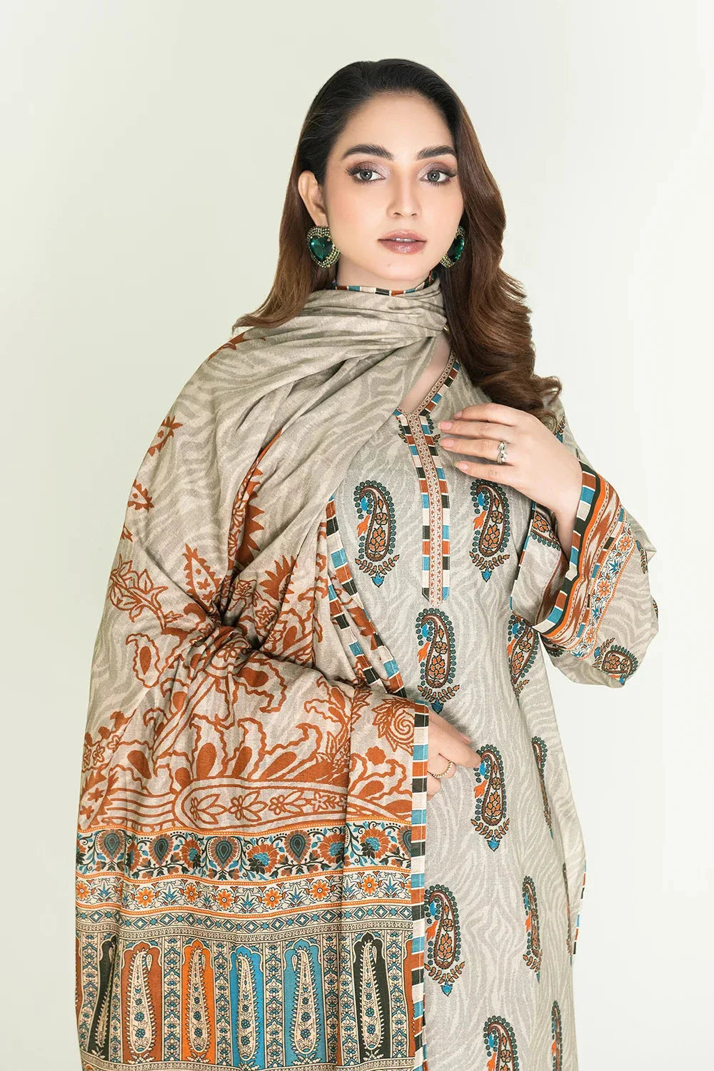 3PC Unstitched Printed Lawn Suit | KLA-3715 Printed KHAS STORES