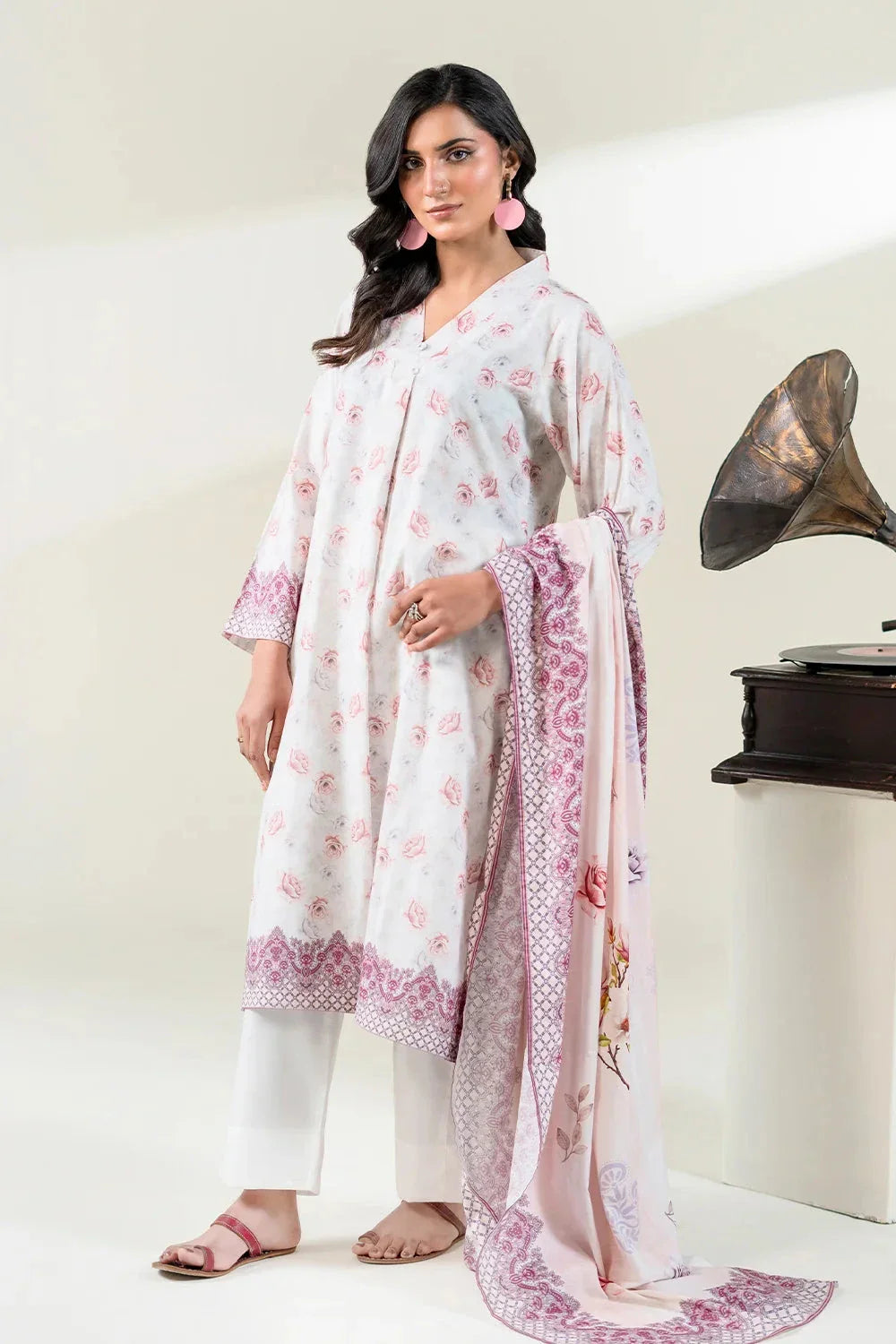3PC Unstitched Printed Lawn Suit | KLA-3757 Printed KHAS STORES