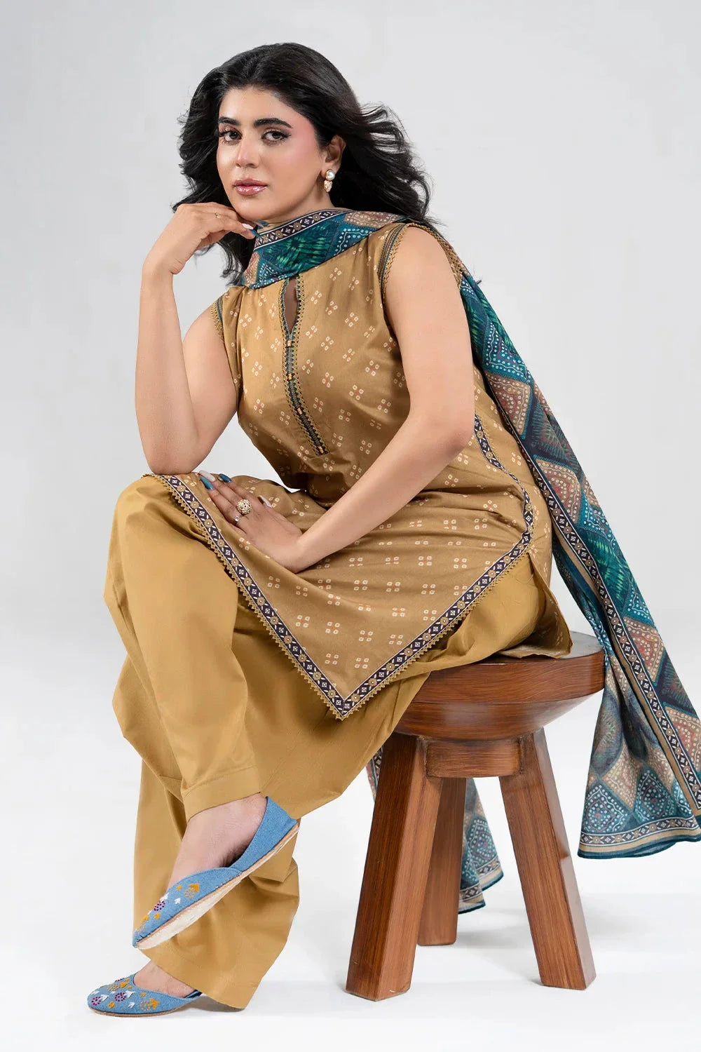 3PC Unstitched Printed Lawn Suit | KLA-3979 Printed KHAS STORES