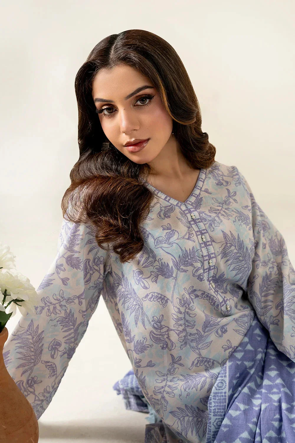 3PC Unstitched Printed Lawn Suit | KLA-3987 Printed KHAS STORES