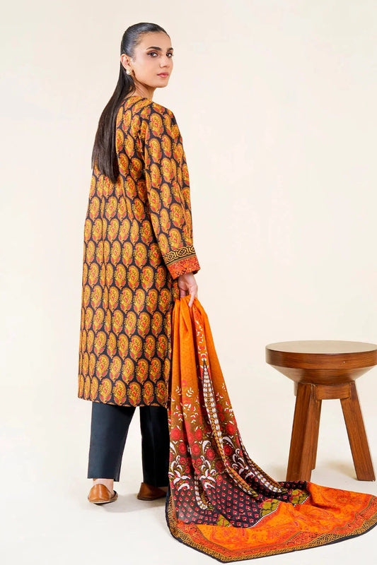 3PC Unstitched Printed Lawn Suit | KLP-3933 Printed KHAS STORES