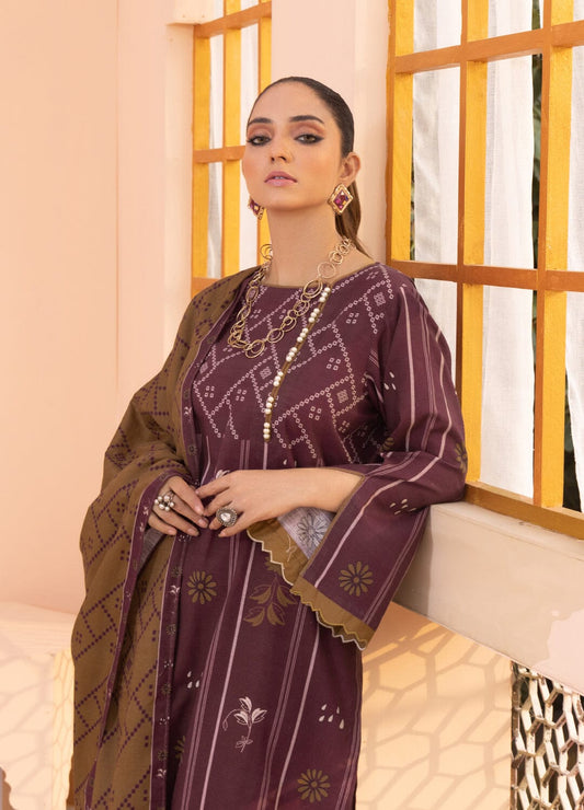 3Pcs Unstitched Khaddar KKH-2336 KHAS STORES