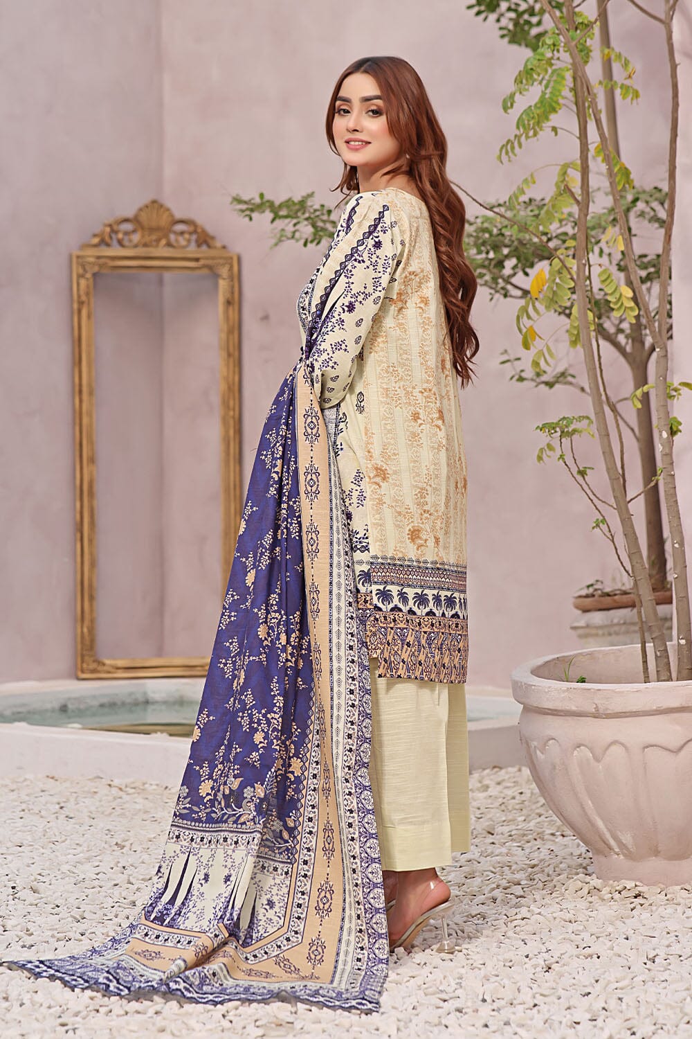 3Pcs Unstitched Khaddar SUIT KKH-2345 KHAS STORES