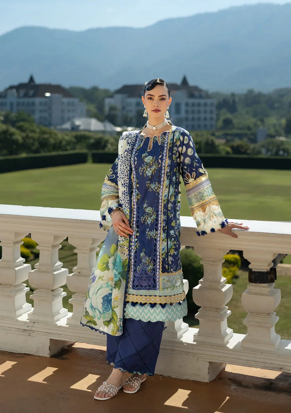 OCEAN'S EMBRACE wearing this beautiful dress from ELAF PRINTS COLLECTION 2025.
