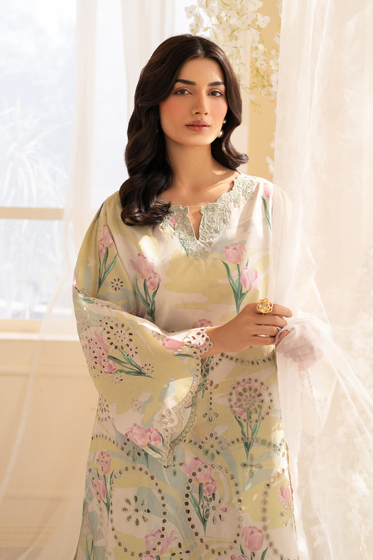 UE-440 Embroidered Printed Lawn