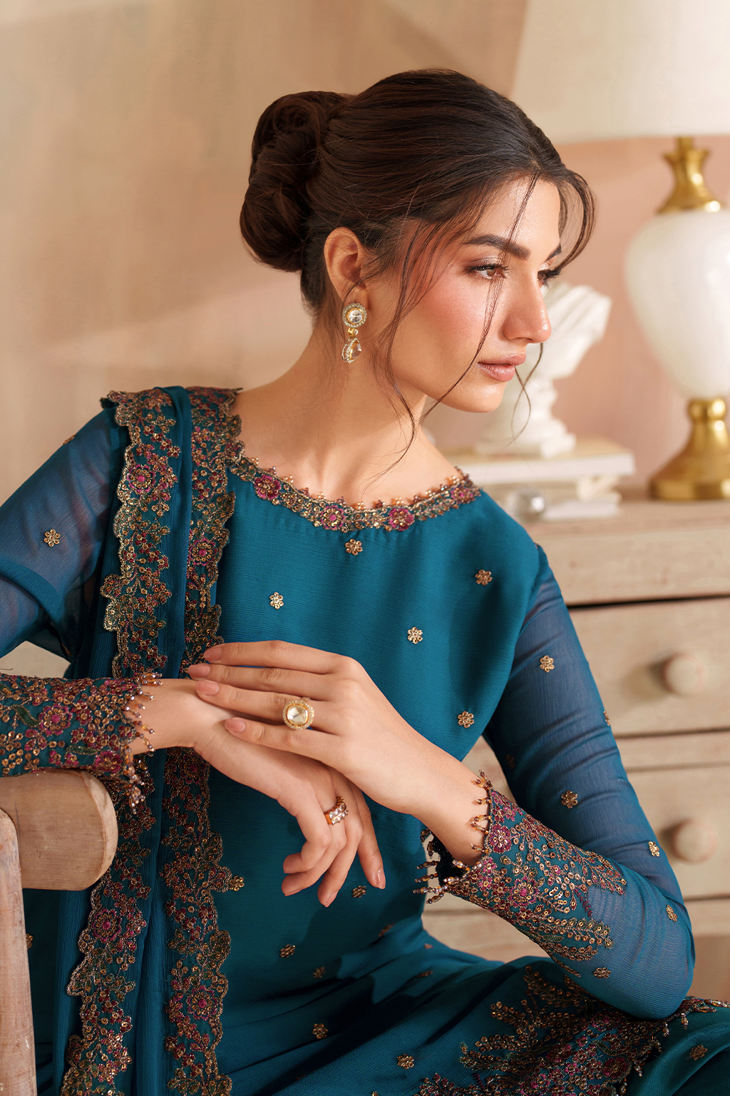 CC-85 Embroidered Chiffon