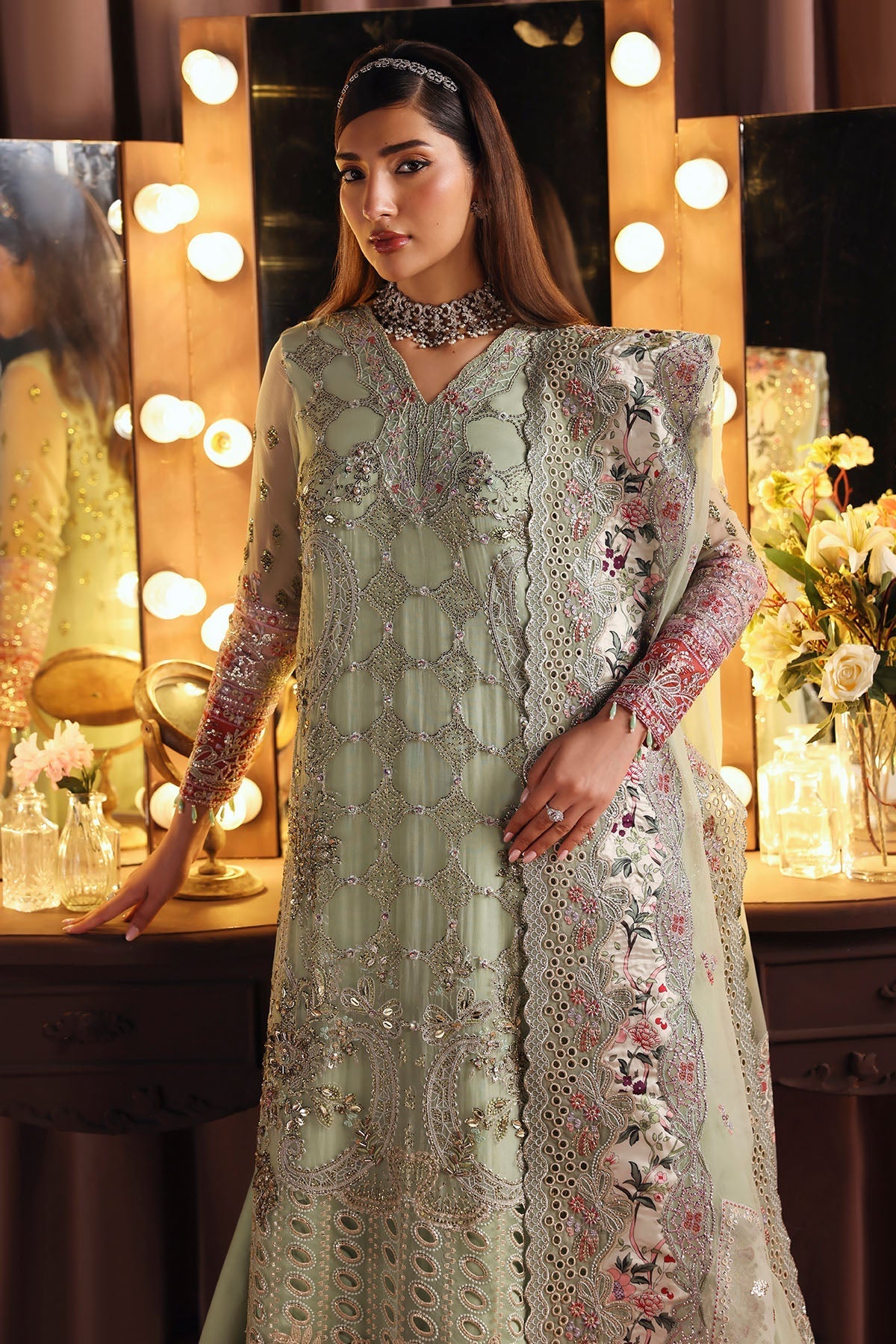NL-86 Insia - Jhoomro Unstitched Luxury Formals by Nureh at #VogueClothingStudio
