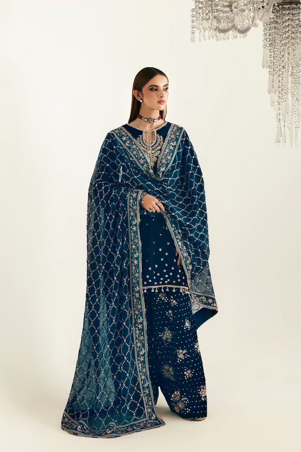 JAHANARA Zarposh velvet collection by Emaan Adeel at #VogueClothingStudio