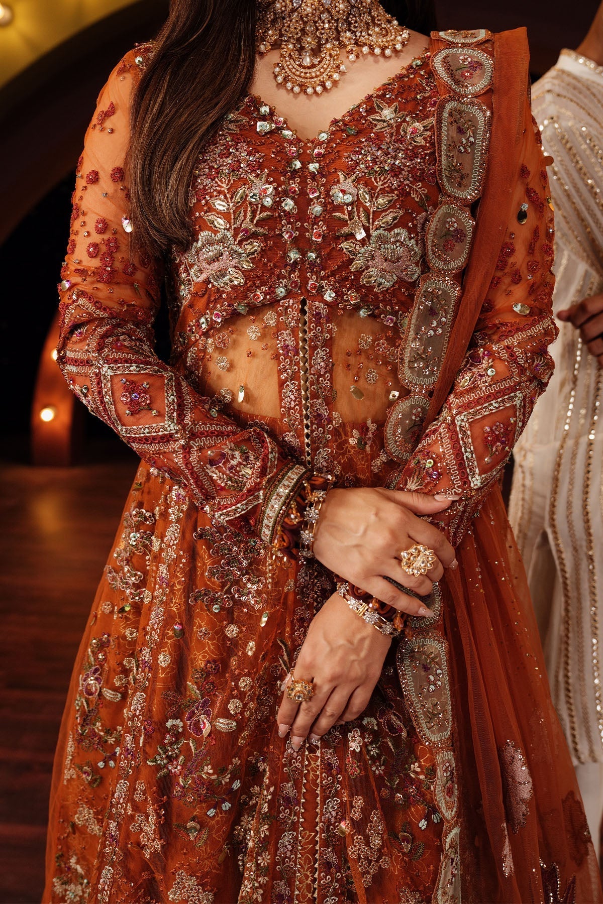 NL-80 Zardozi - Jhoomro Unstitched Luxury Formals by Nureh at #VogueClothingStudio