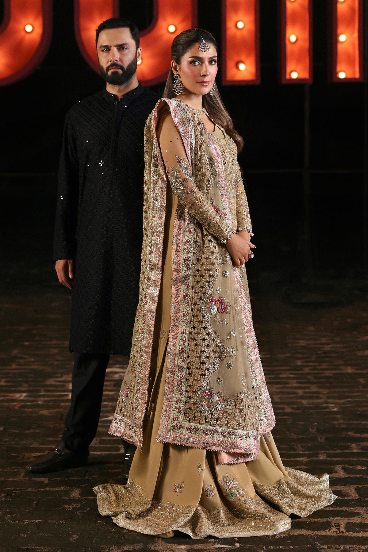 NL-85 Raina - Jhoomro Unstitched Luxury Formals by Nureh at #VogueClothingStudio
