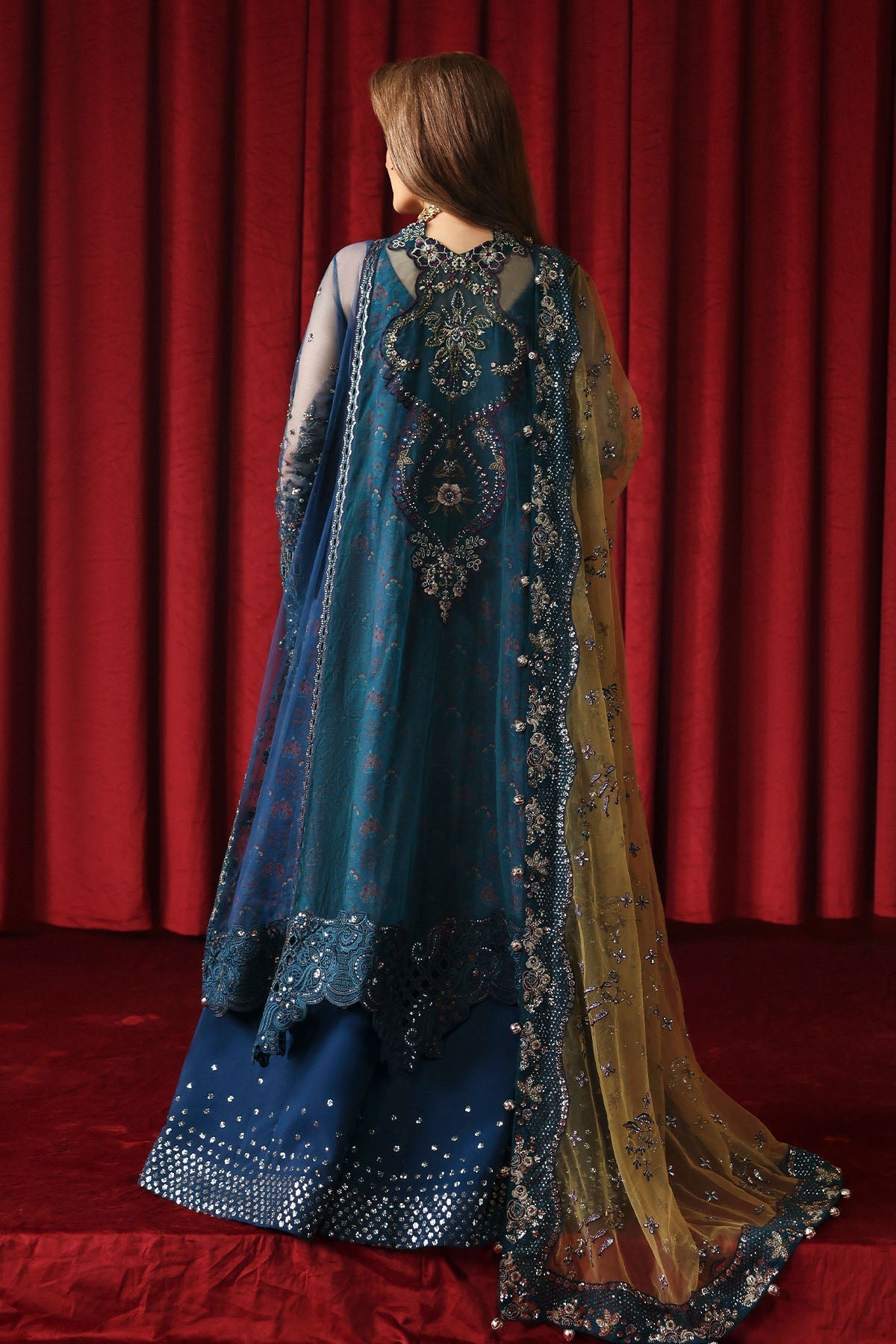 NL-84 Resham - Jhoomro Unstitched Luxury Formals by Nureh at #VogueClothingStudio