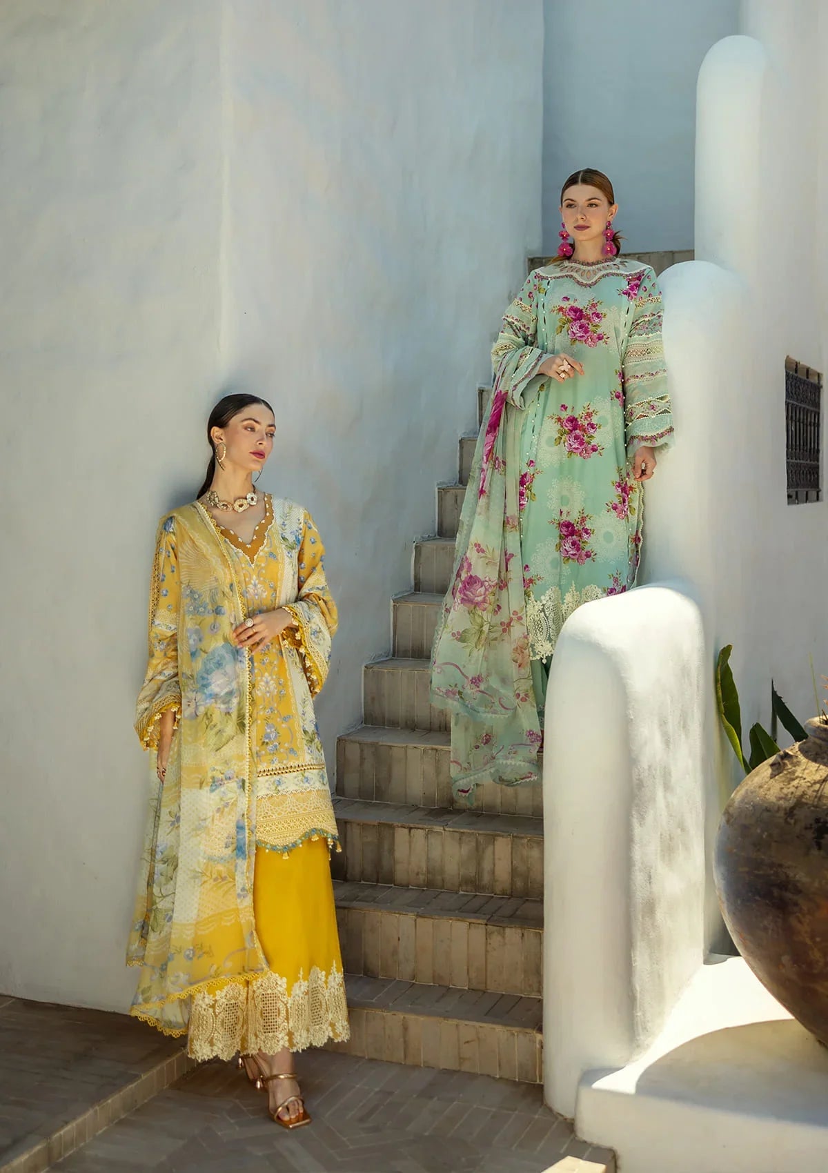 Charming front images of digital printed lawn dresses