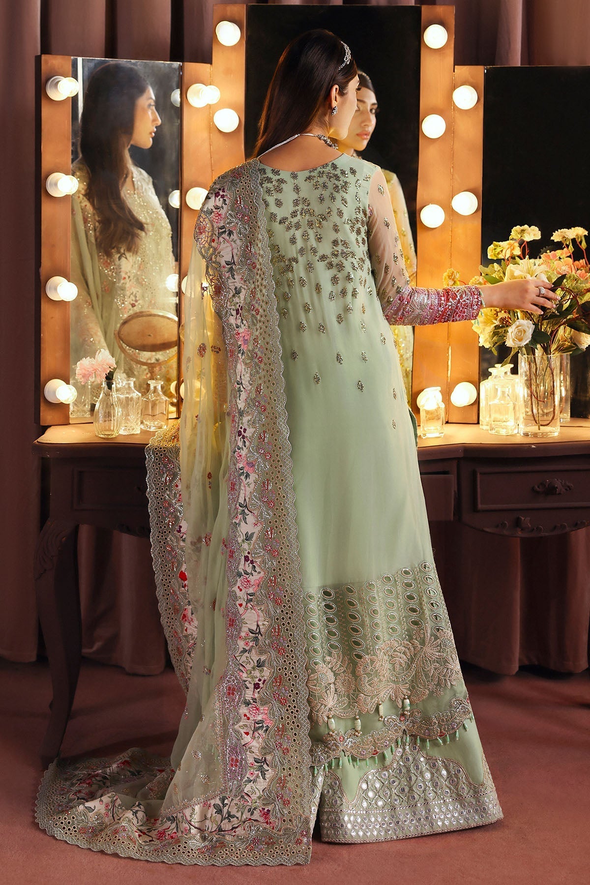 NL-86 Insia - Jhoomro Unstitched Luxury Formals by Nureh at #VogueClothingStudio