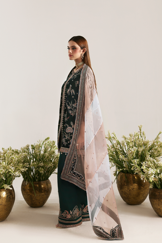 MEHRUUNISA Zarposh velvet collection by Emaan Adeel at #VogueClothingStudio