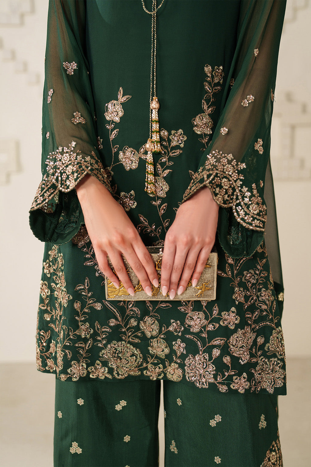 UE-619 Embroidered Chiffon