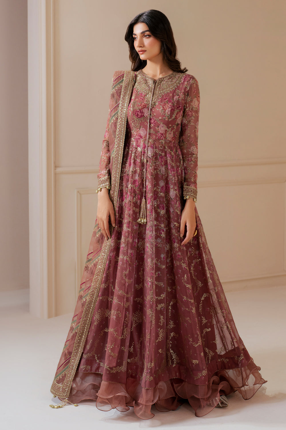 JZ-UC-D3064-0 EMBROIDERED CHIFFON
