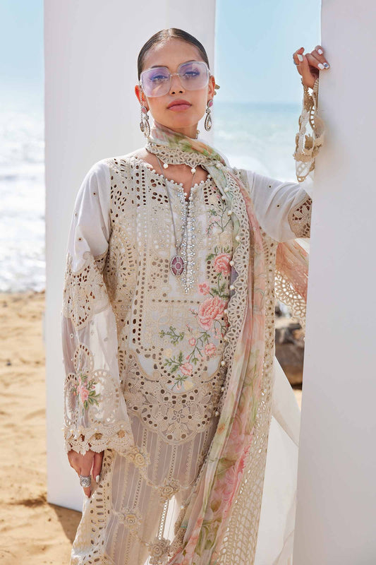 3 Piece Unstitched Embroidered Lawn Suit | EID LAWN-25-07