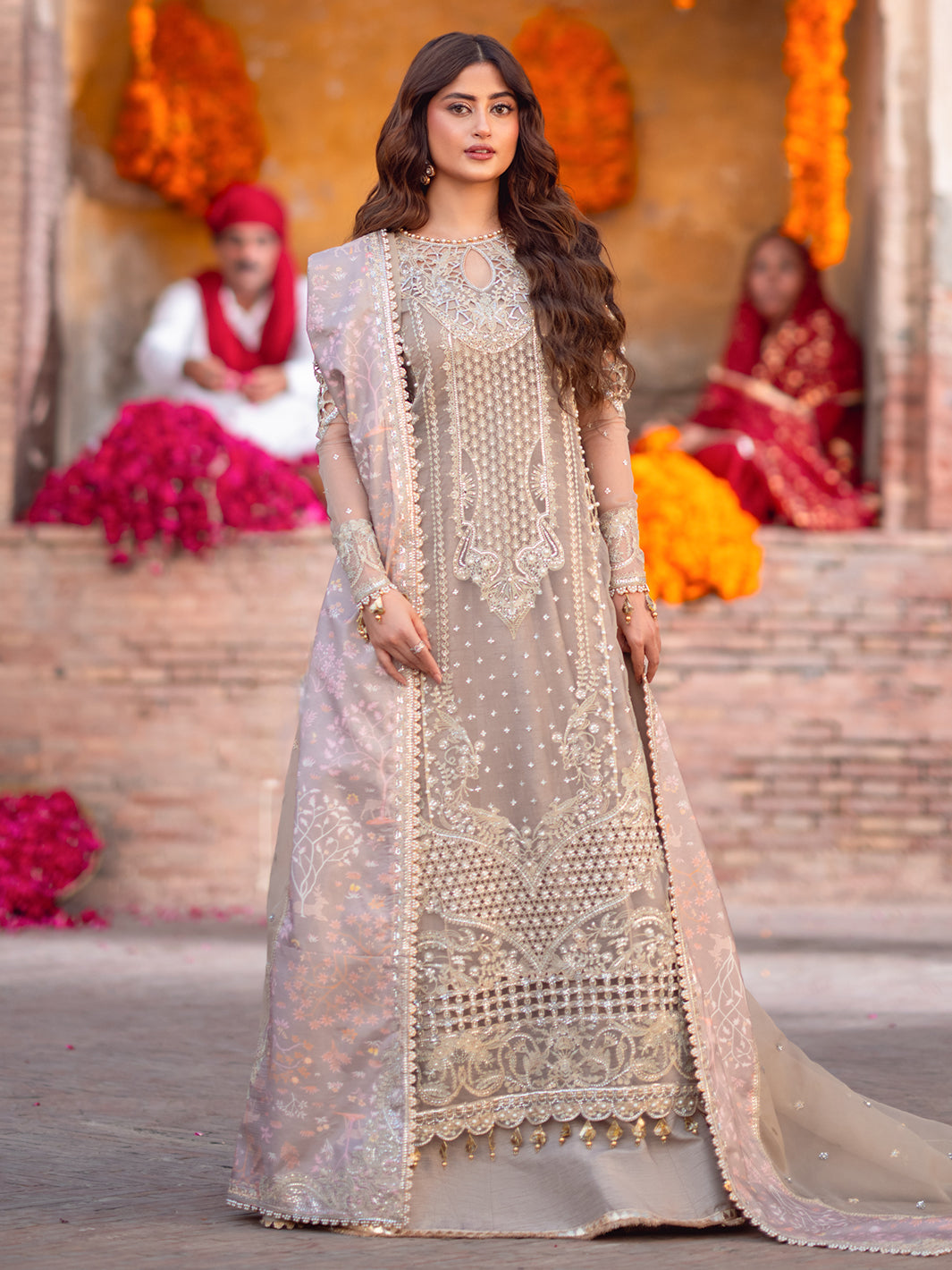 D-601 from Sona Gachi Unstitched Luxury Formals by Bin Ilyas at #VogueClothingStudio