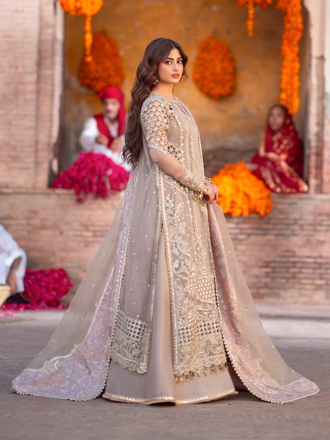 D-601 from Sona Gachi Unstitched Luxury Formals by Bin Ilyas at #VogueClothingStudio