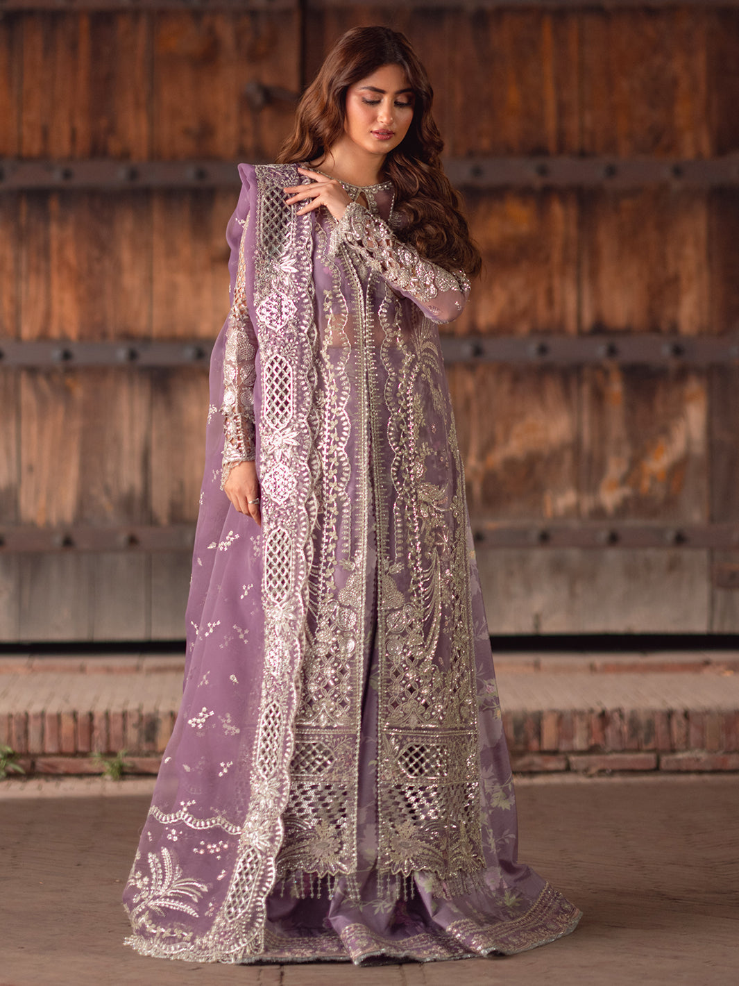 D-603 from Sona Gachi Unstitched Luxury Formals by Bin Ilyas at #VogueClothingStudio