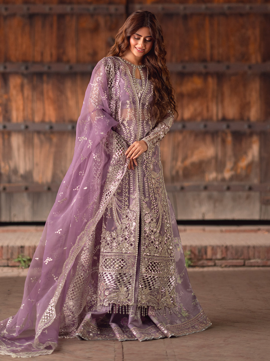 D-603 from Sona Gachi Unstitched Luxury Formals by Bin Ilyas at #VogueClothingStudio