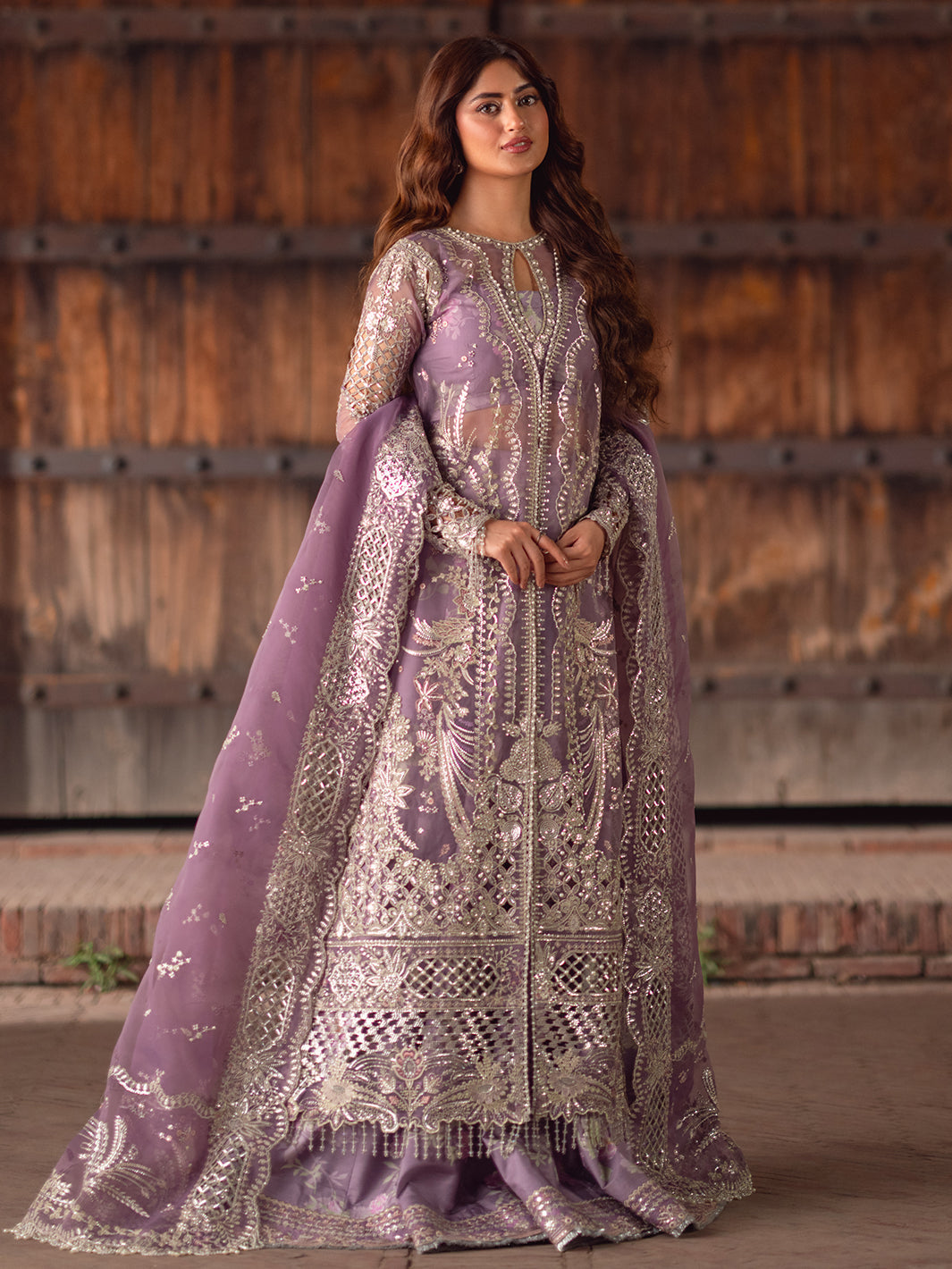 D-603 from Sona Gachi Unstitched Luxury Formals by Bin Ilyas at #VogueClothingStudio