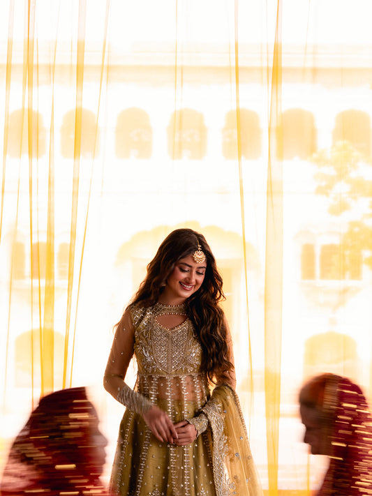 D-605 from Sona Gachi Unstitched Luxury Formals by Bin Ilyas at #VogueClothingStudio