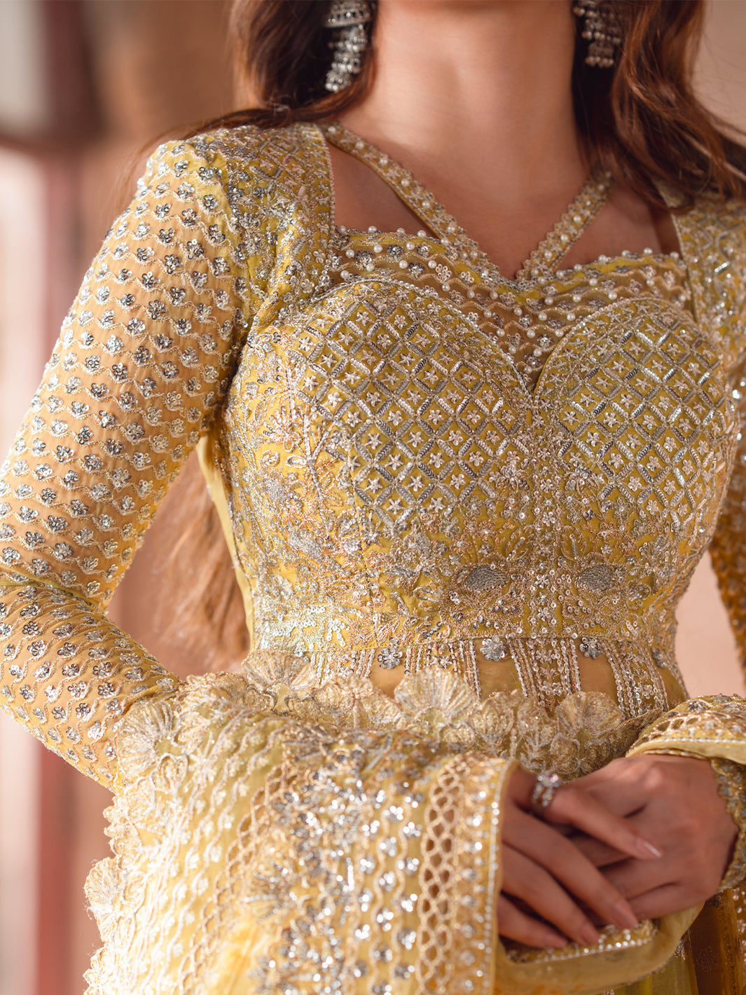 D-606 from Sona Gachi Unstitched Luxury Formals by Bin Ilyas at #VogueClothingStudio