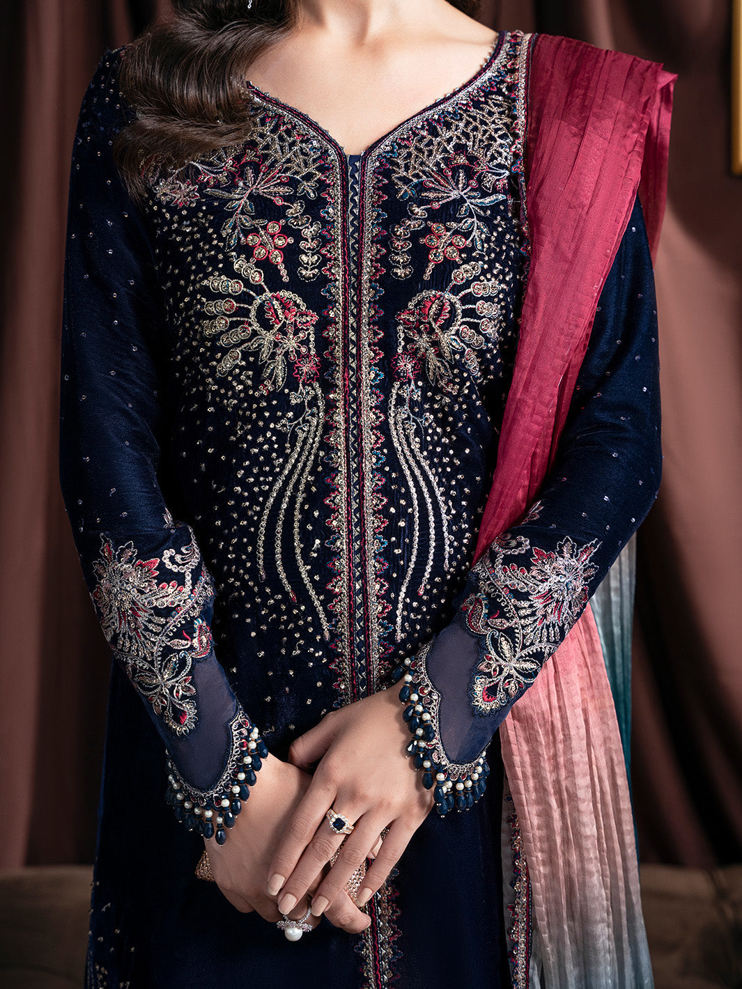 ECLAT - Solene - Luxury Velvets by Faiza Faisal at #VogueClothingStudio