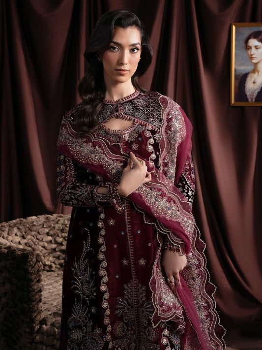 RAVENA - Solene - Luxury Velvets by Faiza Faisal at #VogueClothingStudio