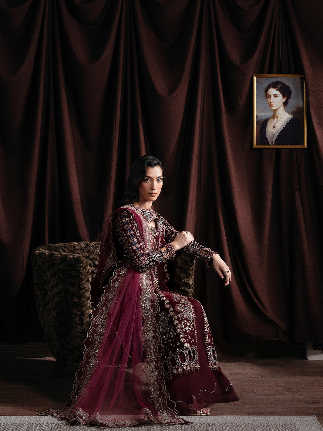 RAVENA - Solene - Luxury Velvets by Faiza Faisal at #VogueClothingStudio