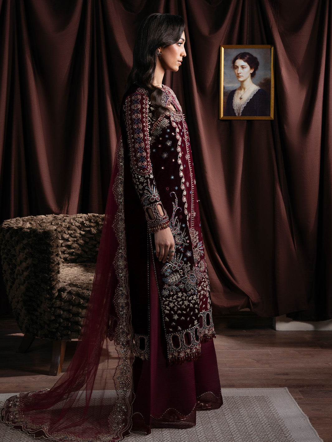 RAVENA - Solene - Luxury Velvets by Faiza Faisal at #VogueClothingStudio