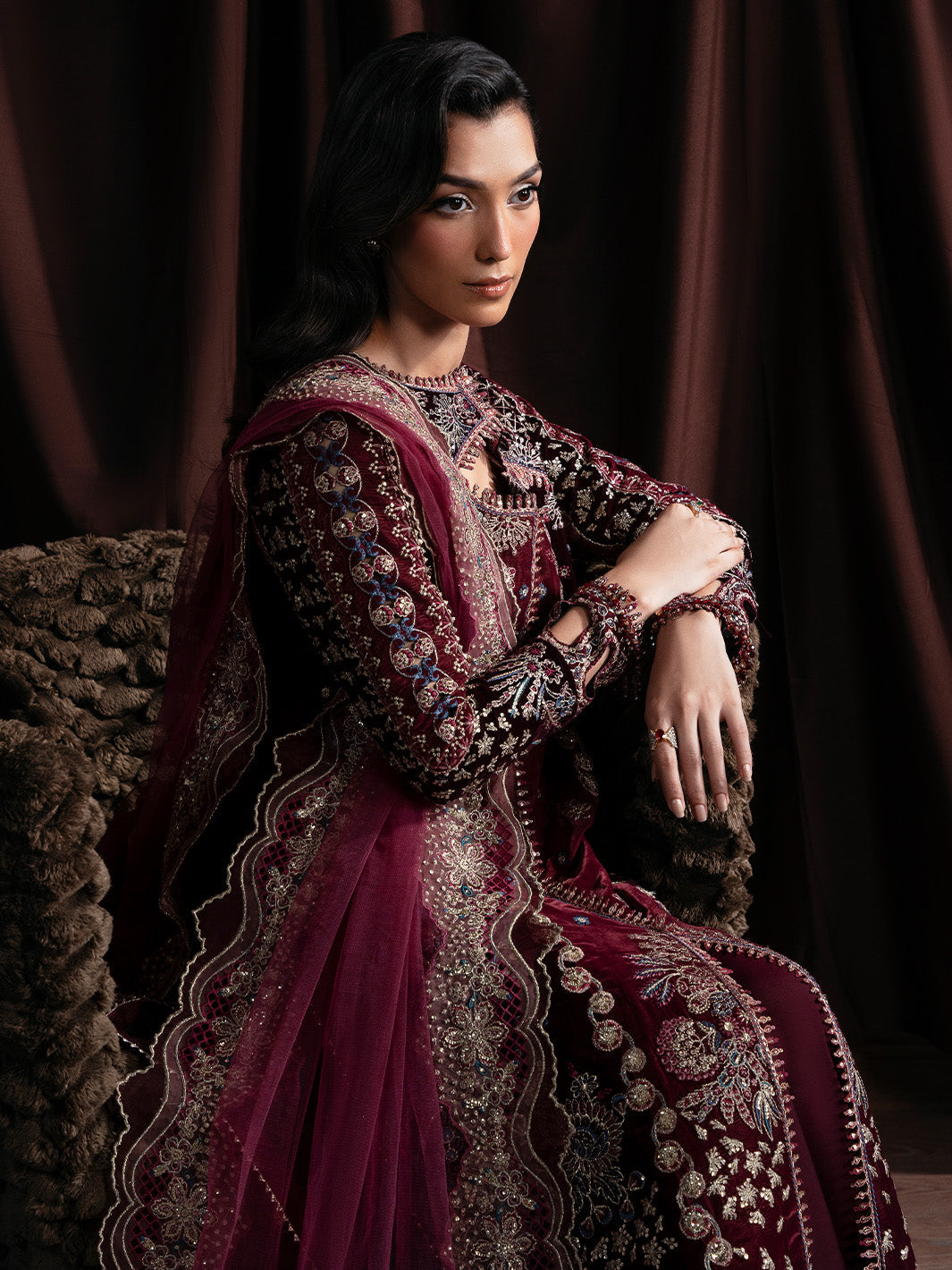 RAVENA - Solene - Luxury Velvets by Faiza Faisal at #VogueClothingStudio