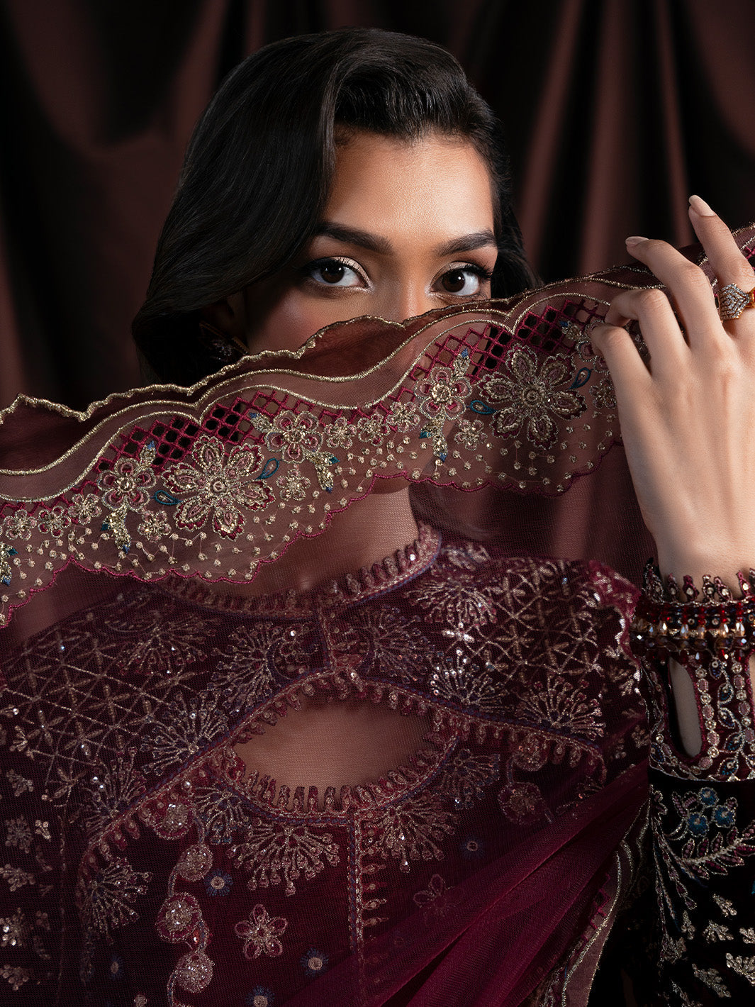 RAVENA - Solene - Luxury Velvets by Faiza Faisal at #VogueClothingStudio