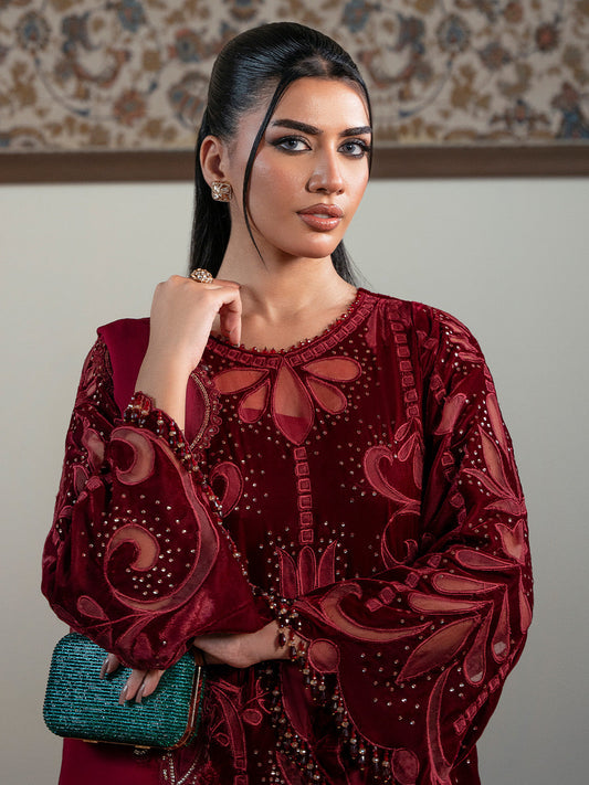 ROUGE - Solene - Luxury Velvets by Faiza Faisal at #VogueClothingStudio