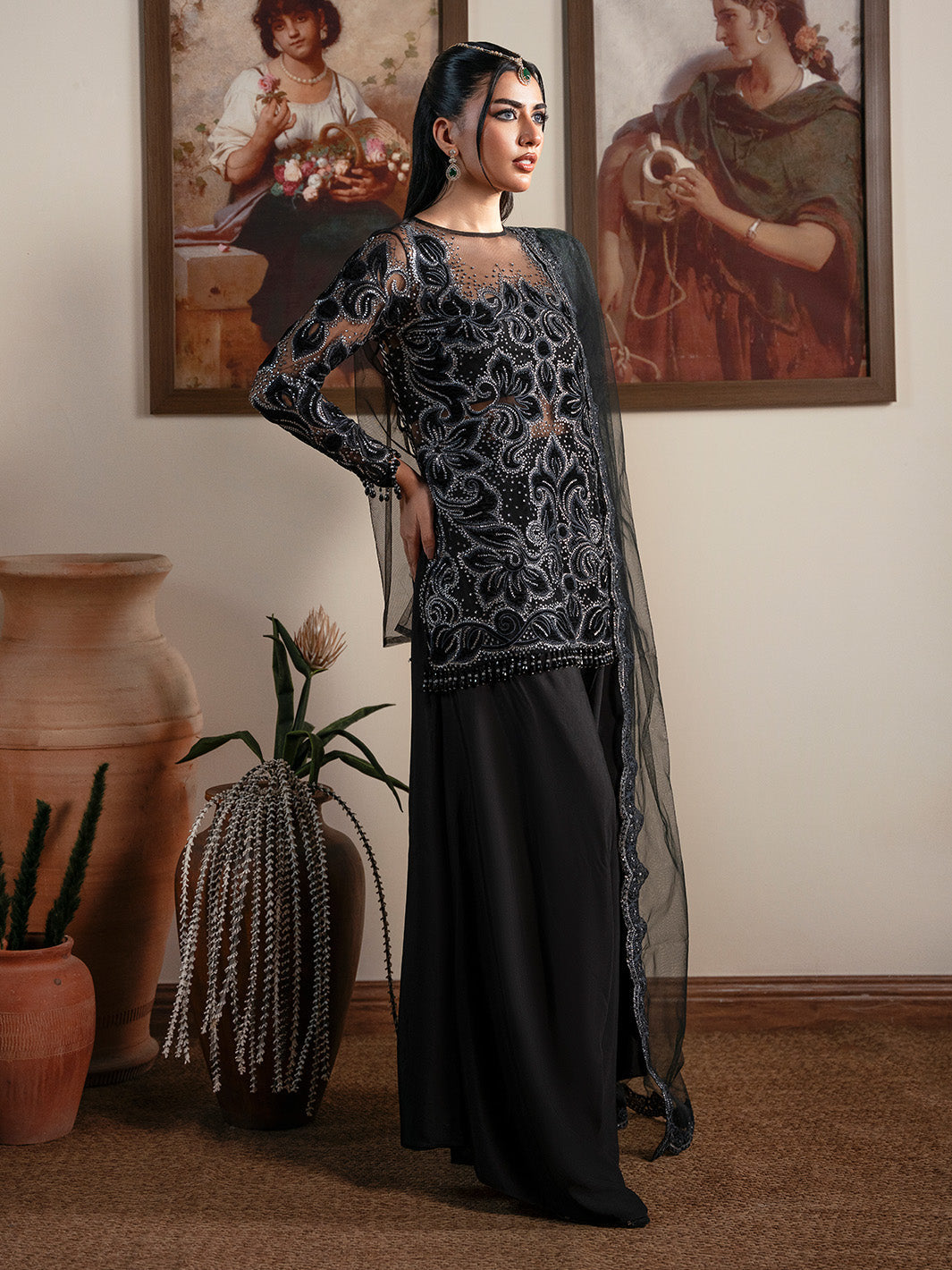 NOIR - Solene - Luxury Velvets by Faiza Faisal at #VogueClothingStudio