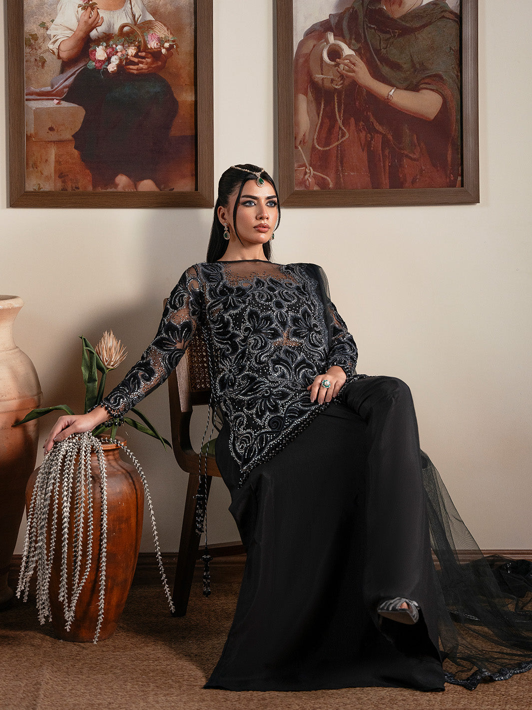 NOIR - Solene - Luxury Velvets by Faiza Faisal at #VogueClothingStudio