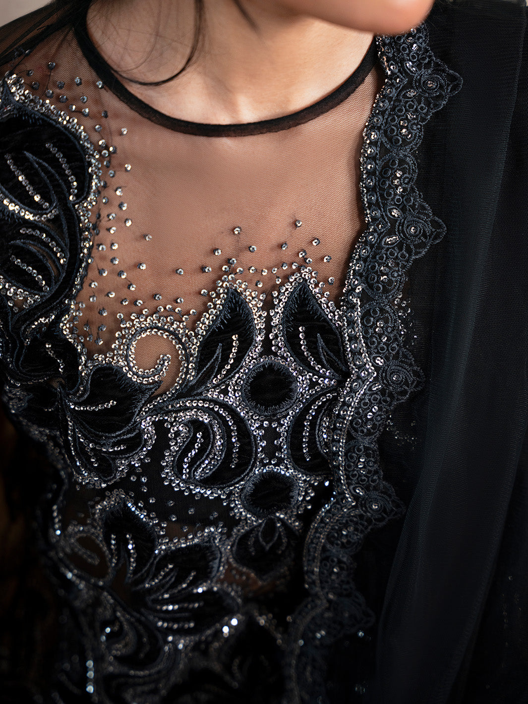 NOIR - Solene - Luxury Velvets by Faiza Faisal at #VogueClothingStudio