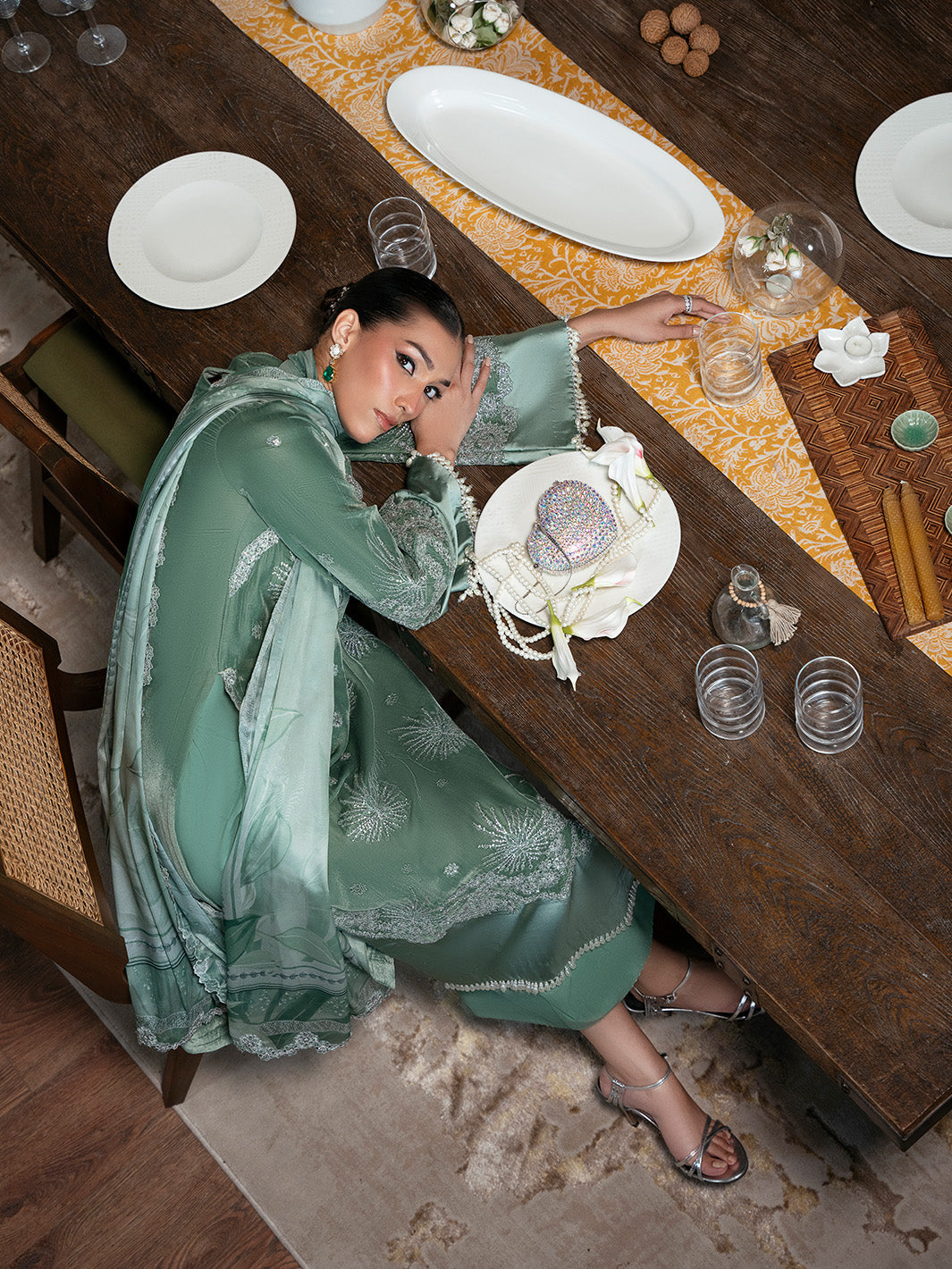 AMARA - Solene - Luxury Velvets by Faiza Faisal at #VogueClothingStudio