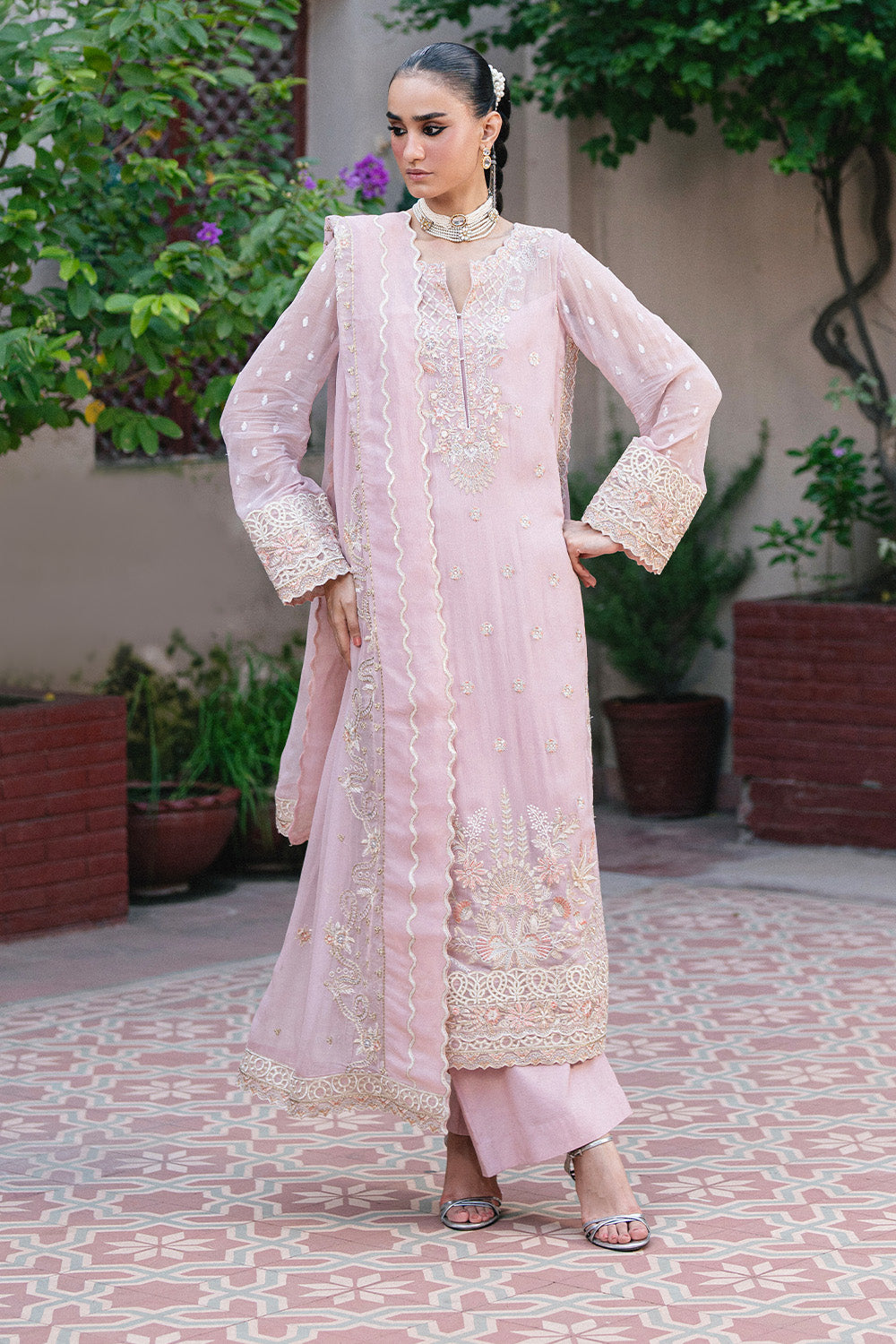 3 Piece Embroiderd Chiffon GANDHALI - FSU5642