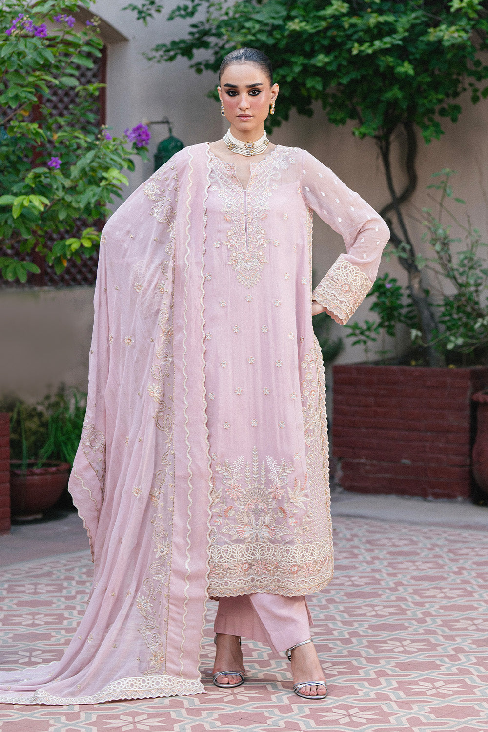 3 Piece Embroiderd Chiffon GANDHALI - FSU5642