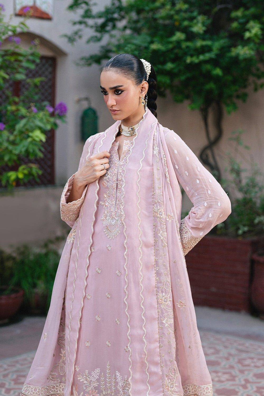 3 Piece Embroiderd Chiffon GANDHALI - FSU5642