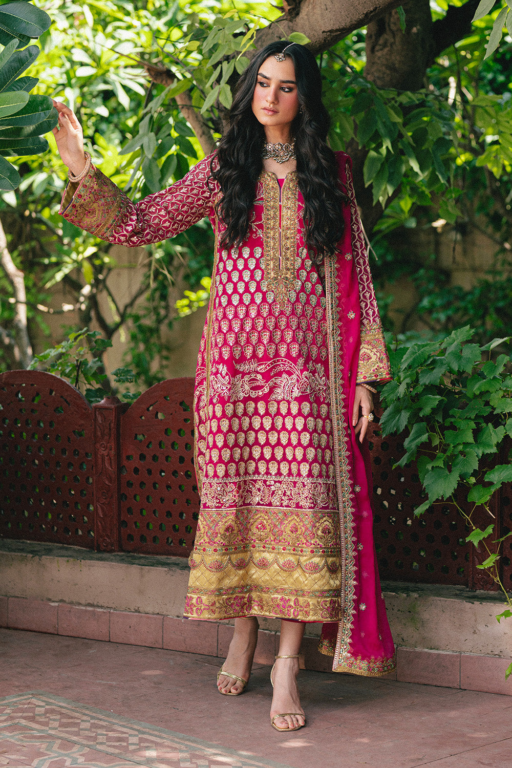3 Piece Embroiderd Chiffon GANGA - FSU5644