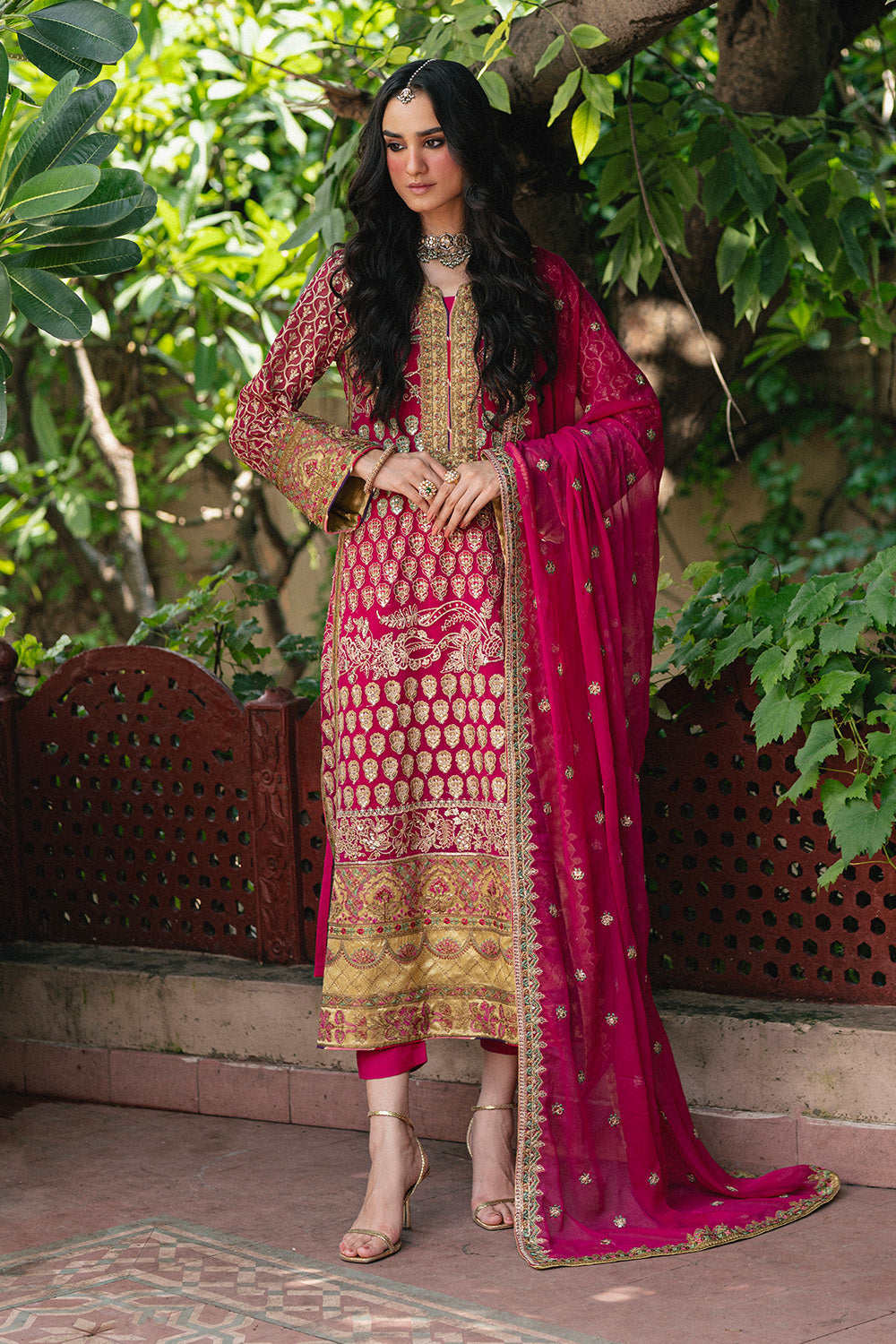 3 Piece Embroiderd Chiffon GANGA - FSU5644
